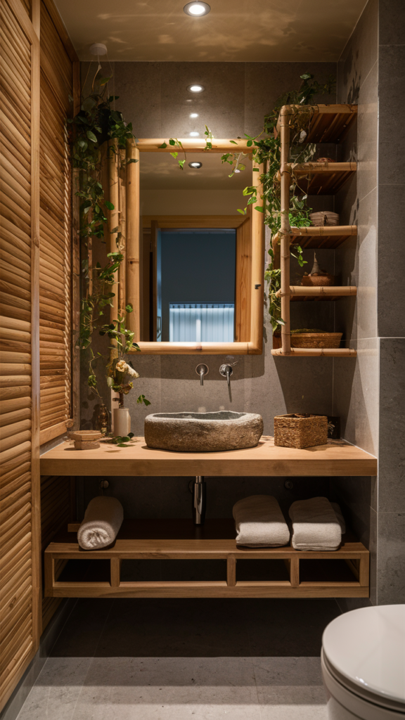 a bathroom inspired from natural elements