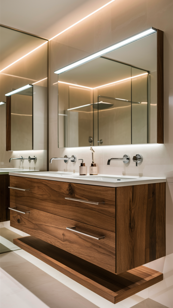 A floating vanity for inspiration in bathroom